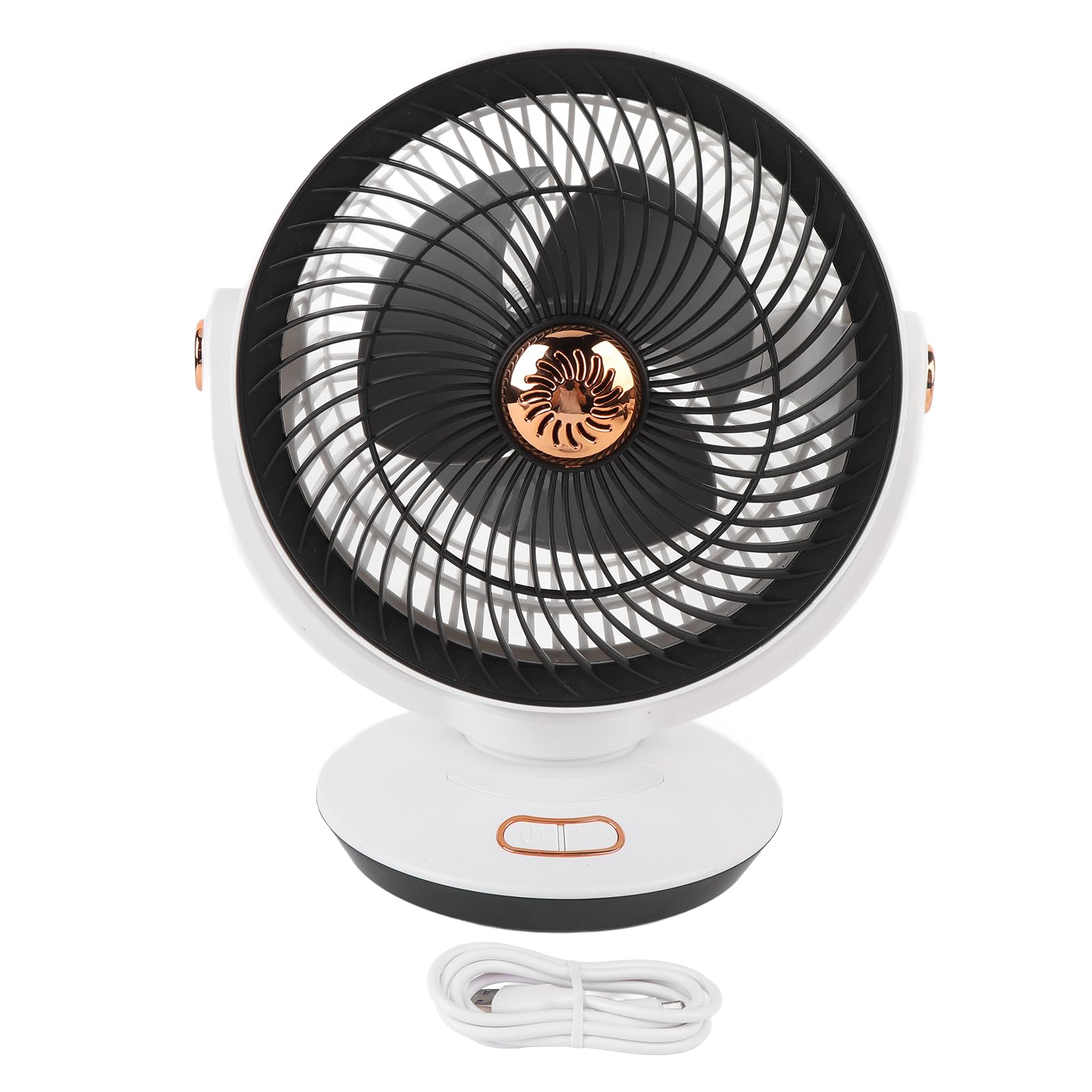 USB-Tischventilator für Schlafzimmer – 4 Geschwindigkeitsstufen, Tragbarer Oszillierender Luftzirkulator mit Sanftem Nachtlicht und Intelligenter App-Steuerung – Ideal für den Heim- und