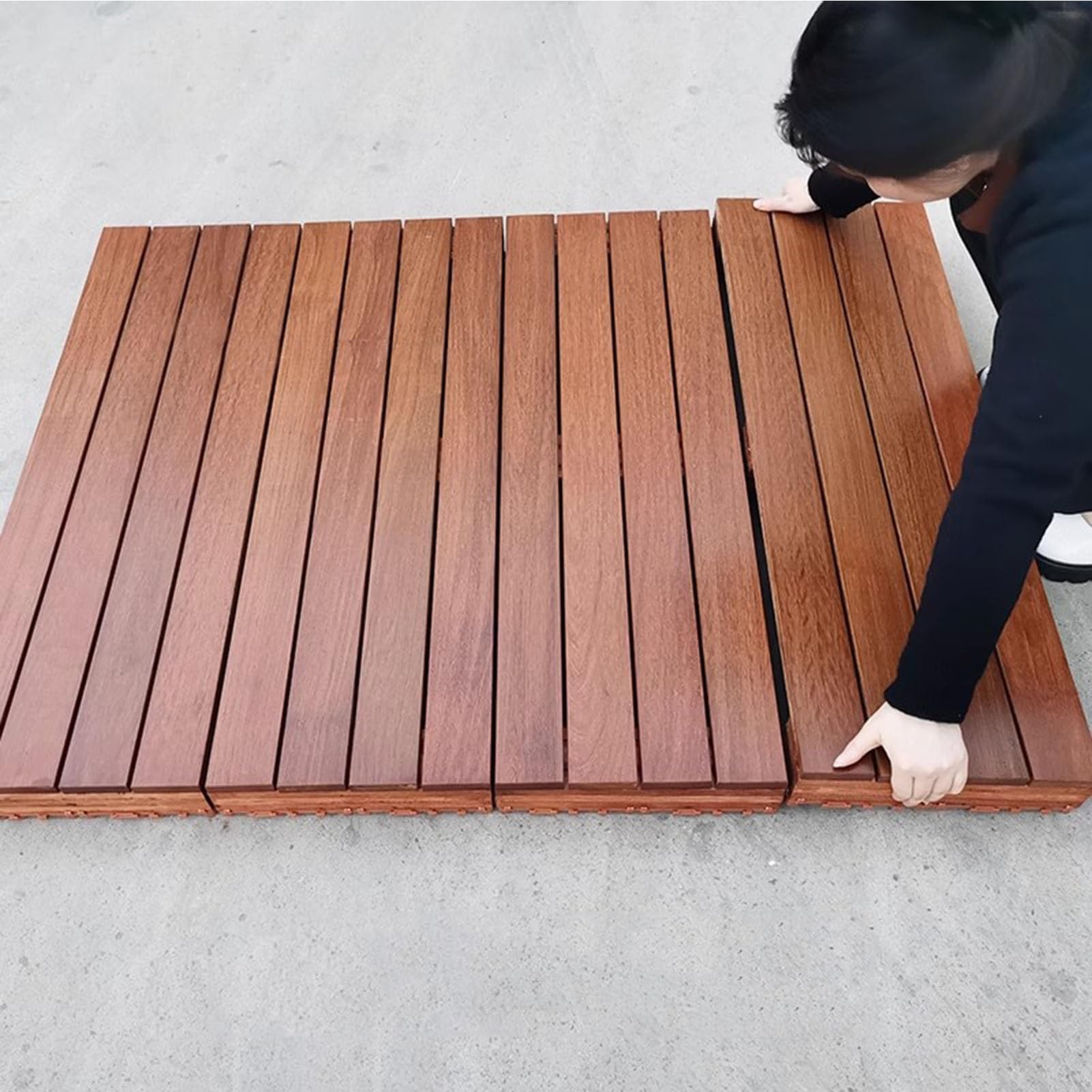 Baldosas Exterior Madera Baldosas Jardin Exterior Suelo Terraza Exterior Azulejos De Entrelazados Suelo Madera Exterior 60x30x6.2cm 6 pcs