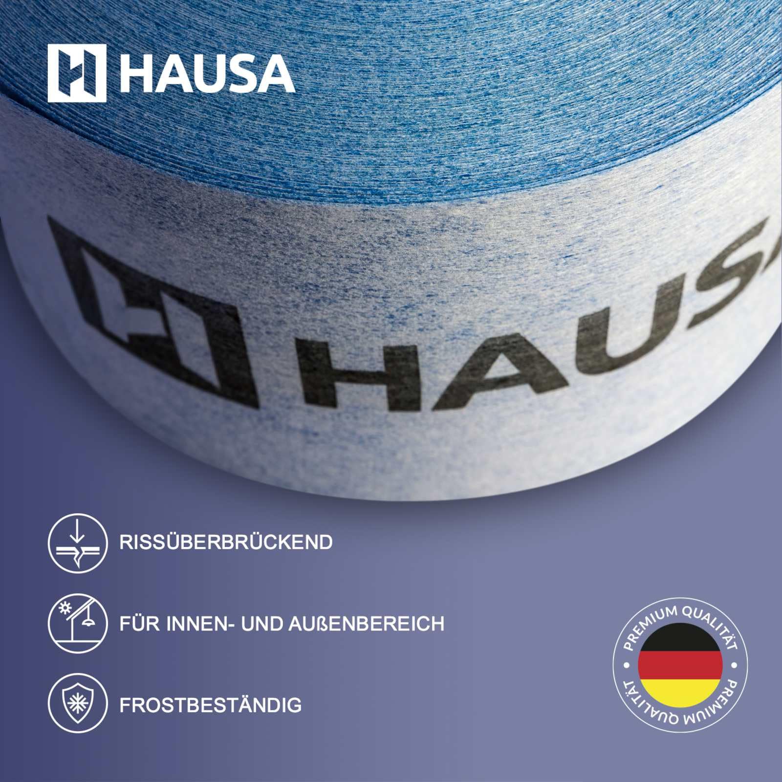 Hausa PRO3 Nastro di tenuta per piastrelle, 120 mm di larghezza, impermeabile, per interni ed esterni, ambienti umidi, sanitari, bagno, doccia, terrazzi, balconi, 50 m