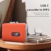 Tragbare Kassettenspieler und -rekorder Tonbandgerät Integriertes Mikrofon und Kopfhörer USB C-Übertragungsanschluss mit Kopfhörer Kassetten Musikplayer in MP3 Konverter
