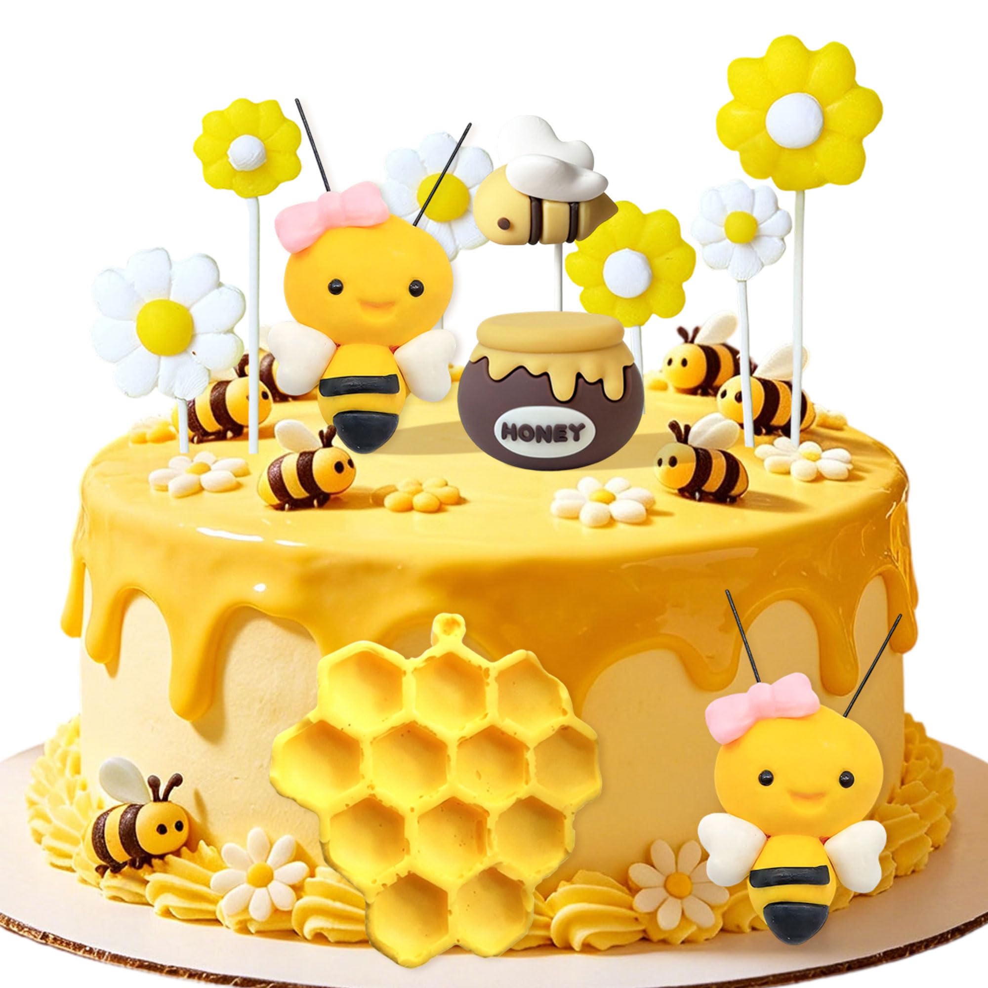Bumble Bee Cake Decoration Bear Baby Shower Cake Decoration — image 1