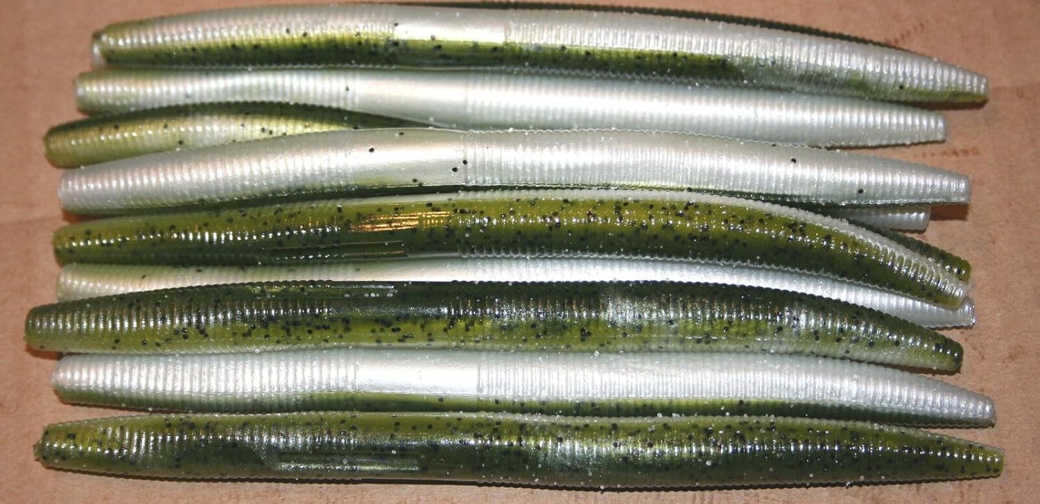 7" Stick Senko Style Baby Bass 25 Pack Bulk Bass Plastic Worm