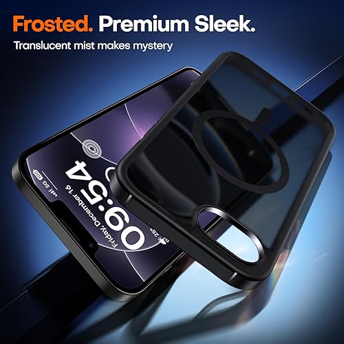 Miniatura 388 de TAURI Funda magnética 2 en 1 transparente para iPhone 14 Pro, compatible con Magsafe [no amarillenta] con protector de pantalla, protección de grado