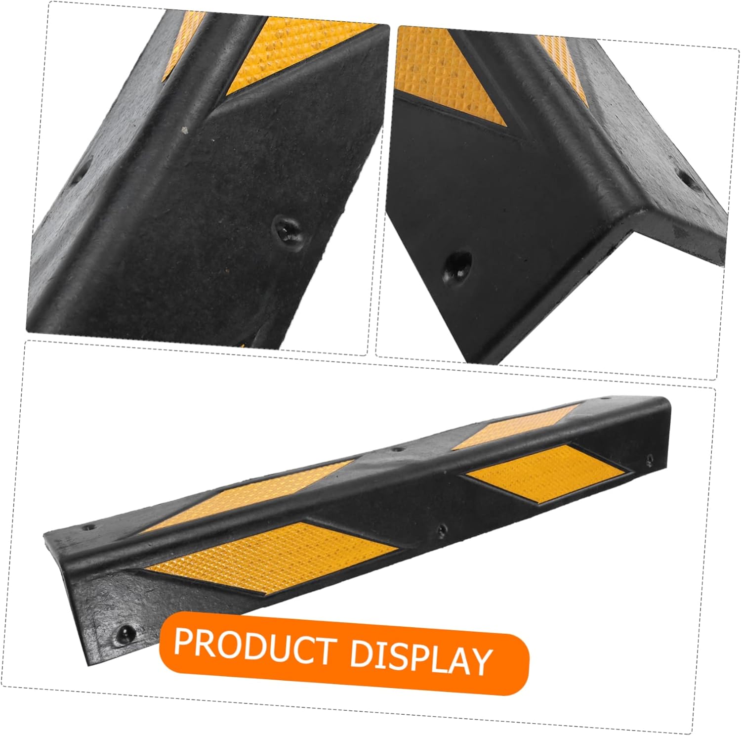 2Pcs Reflective Rubber Corner Guards Wall Protector for Parking Garages Impact Absorbing Edge Protector for Vehicles and Walls and Safety Strips