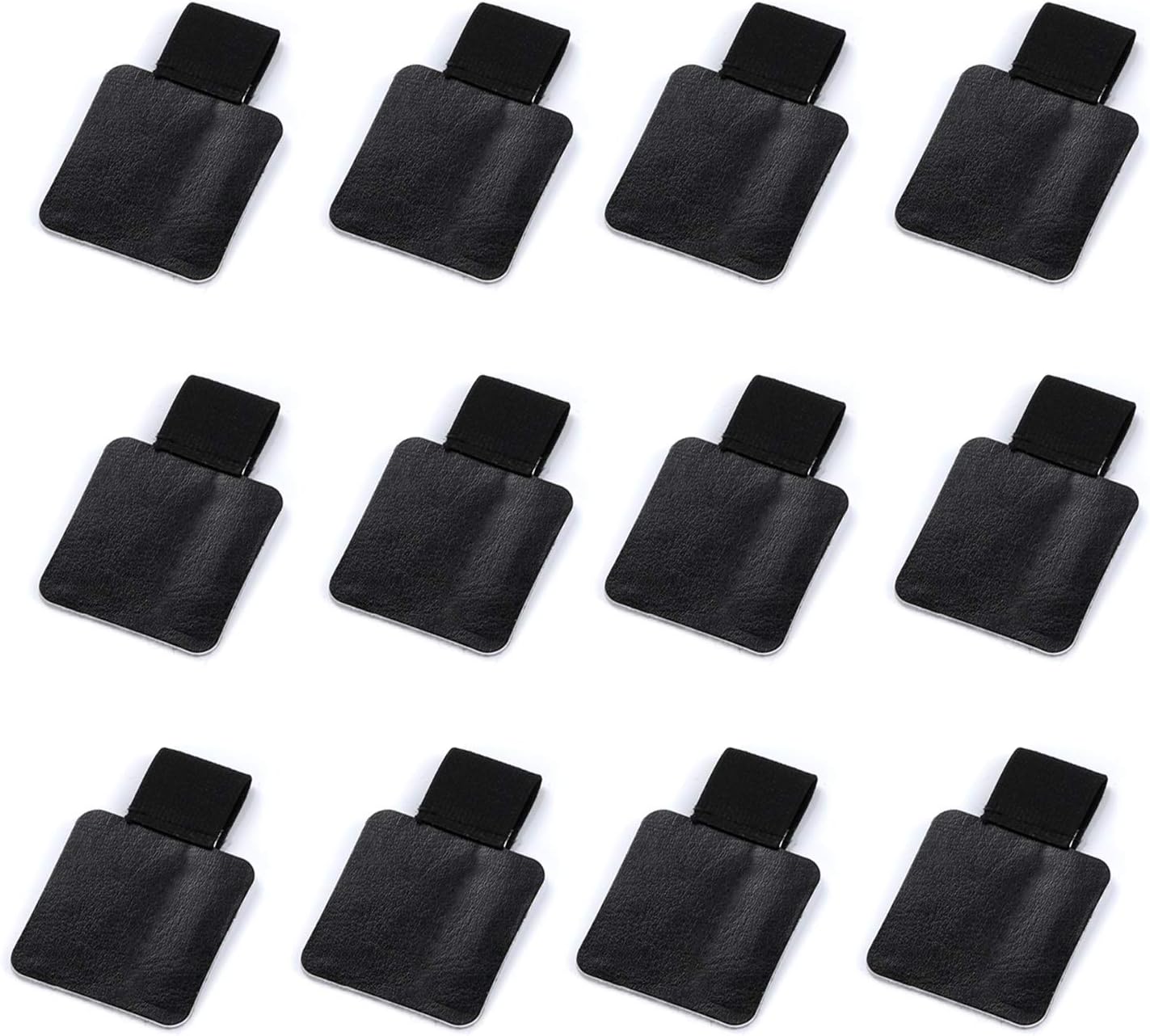 Yizerel Pen Loop Holder Set, 12 Pack Self-Adhesive Pencil Holder Elastic Design for Notebooks, Journals, Calendars with 12 Colors (12 Pcs)