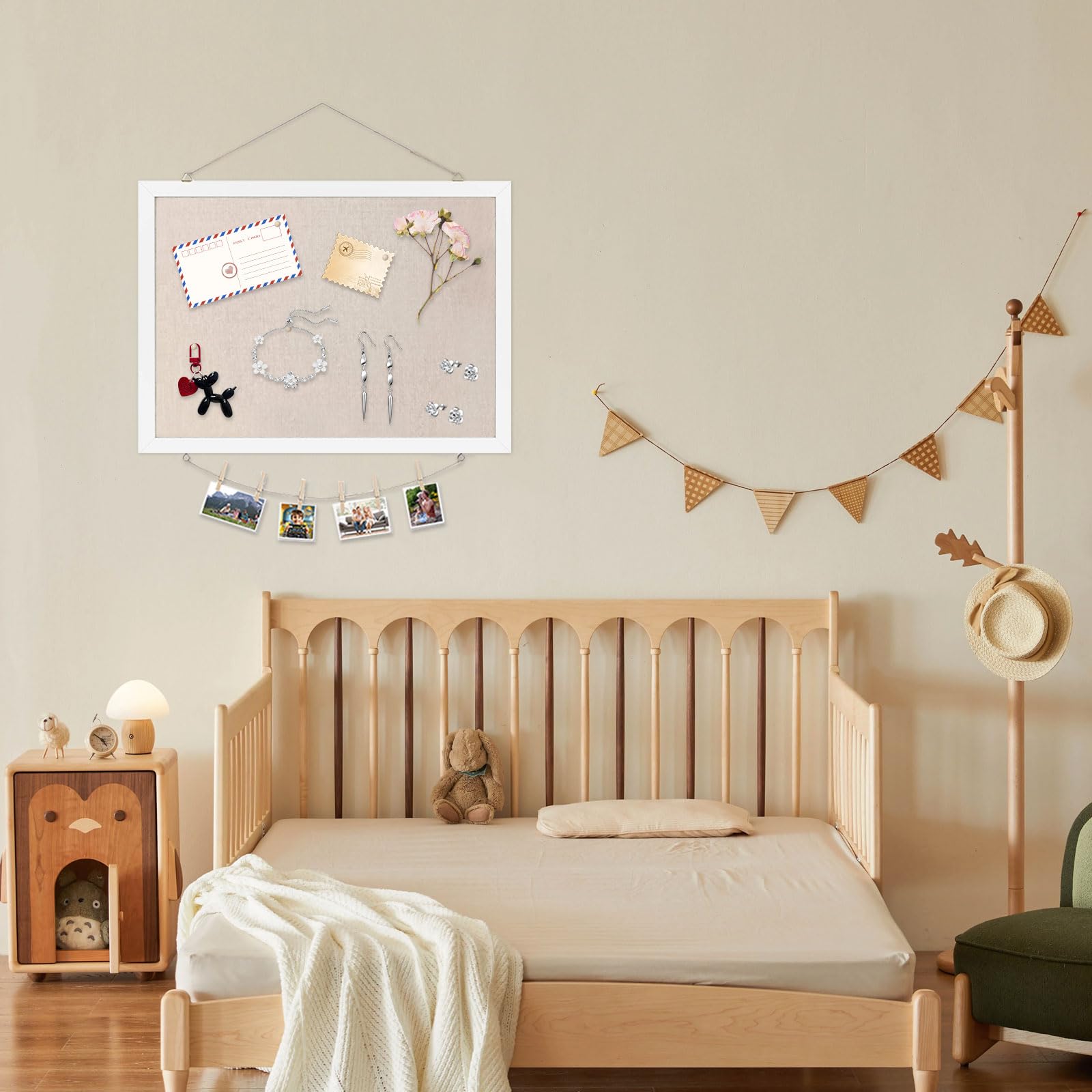 Kleine Kork-Pinnwand Mit Rahmen & 25 Bunte Stecknadeln – Ideal Für Büro Oder Kinderzimmer