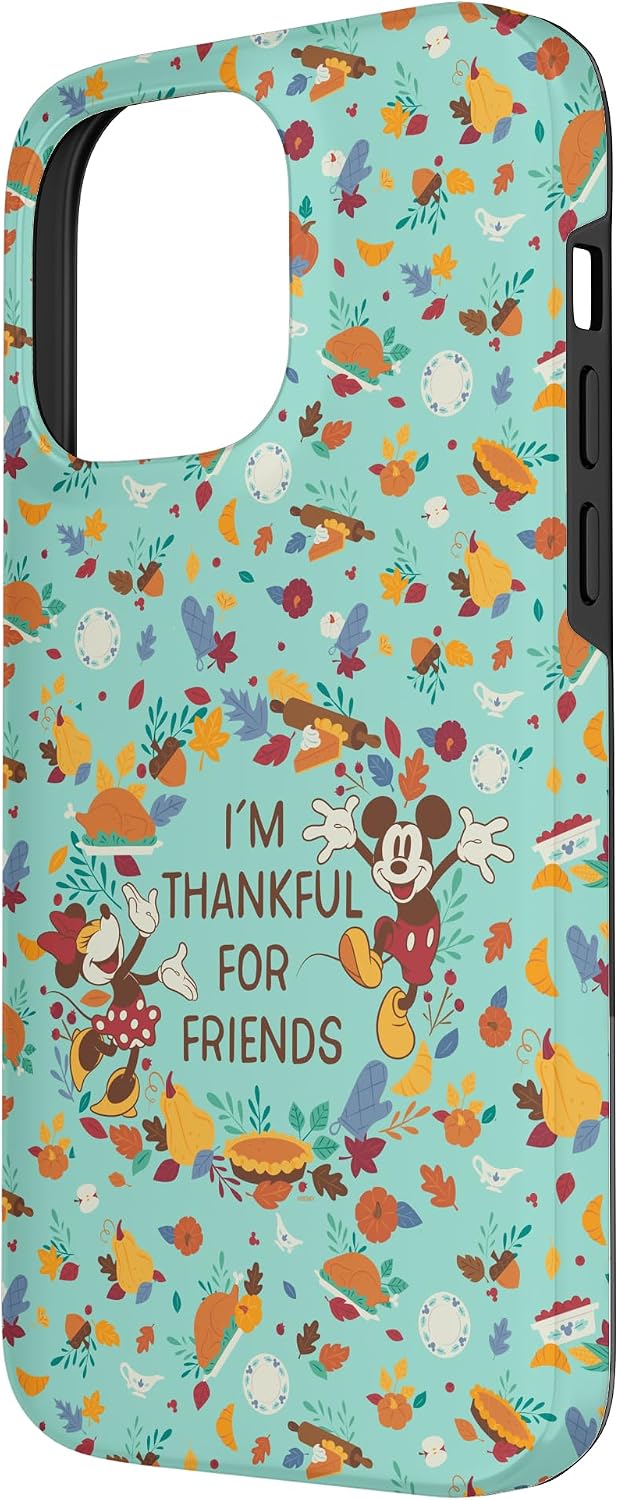 iPhone 14 Pro Max Disney Mickey & Minnie Mouse Thankful for Friends Autumn Case