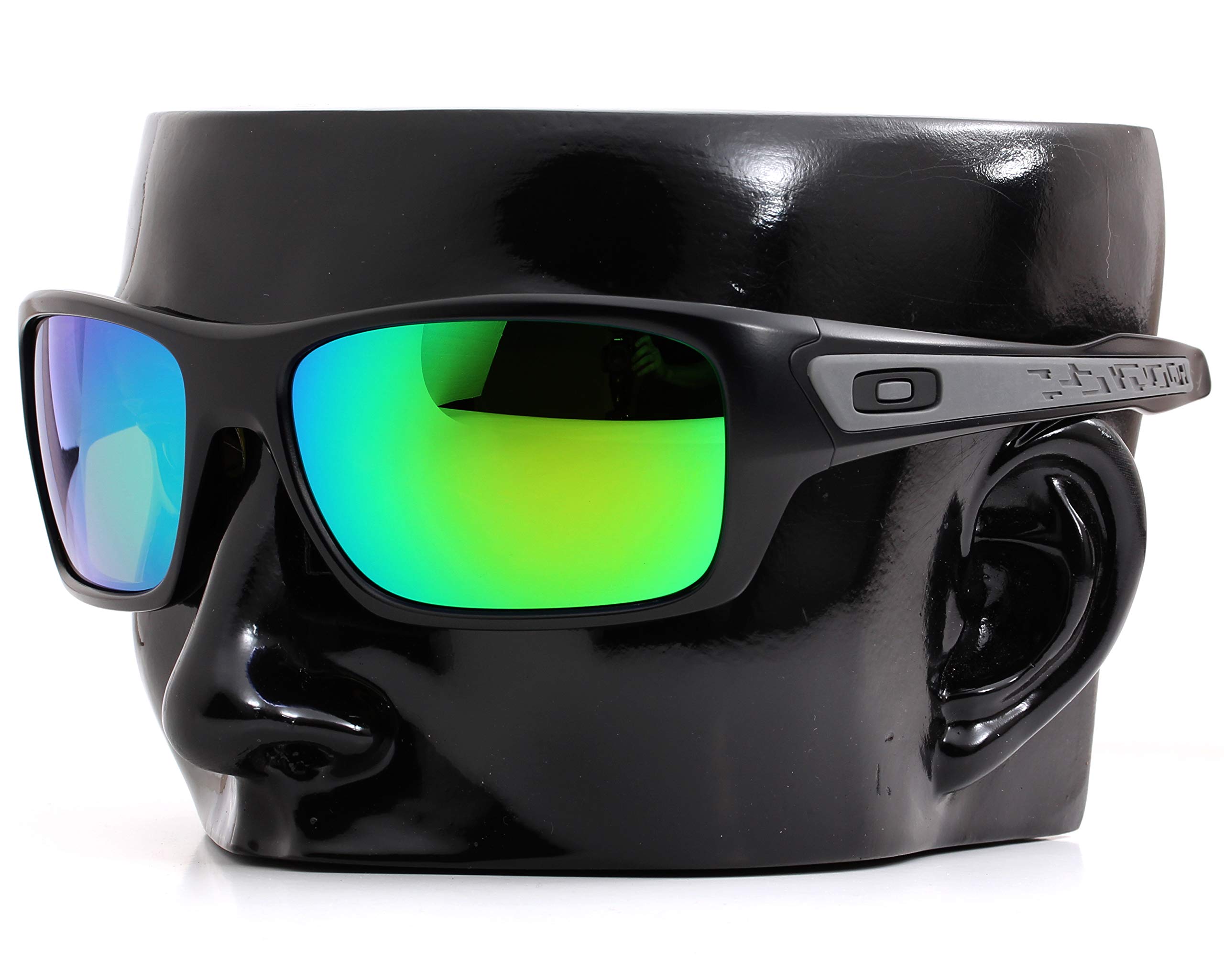 Ikon Iridio polarizadas gafas de sol lentes de repuesto para Oakley Turbine – Múltiples opciones, hombre, Verde esmeralda