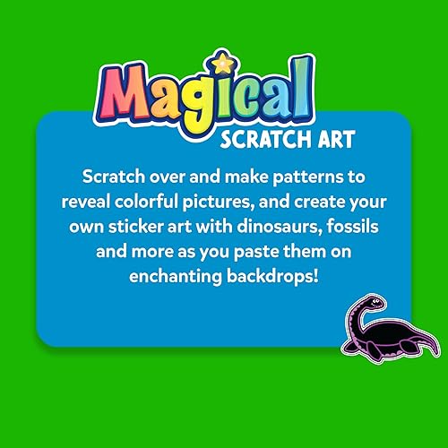 Miniatura 25 de Skillmatics Libro de arte para rascar para niños: animales, kits de manualidades y suministros, más de 30 calcomanías para rascar, rellenos