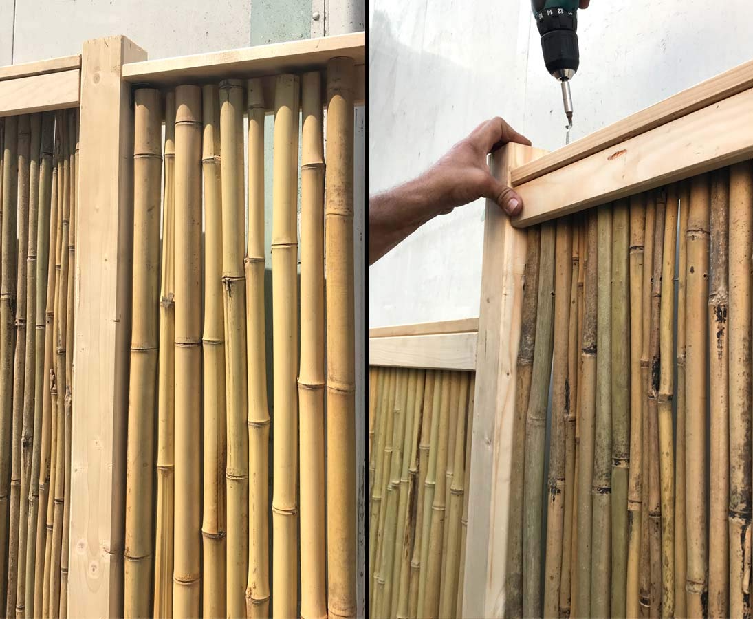 Bambus Zaun U Profil Set Oben/unten mit 300x7x7,5cm fr Bambusmatte Bali  extrem stabil von Bambus-Discount - Befestigungsset fr Bambusmatten ...