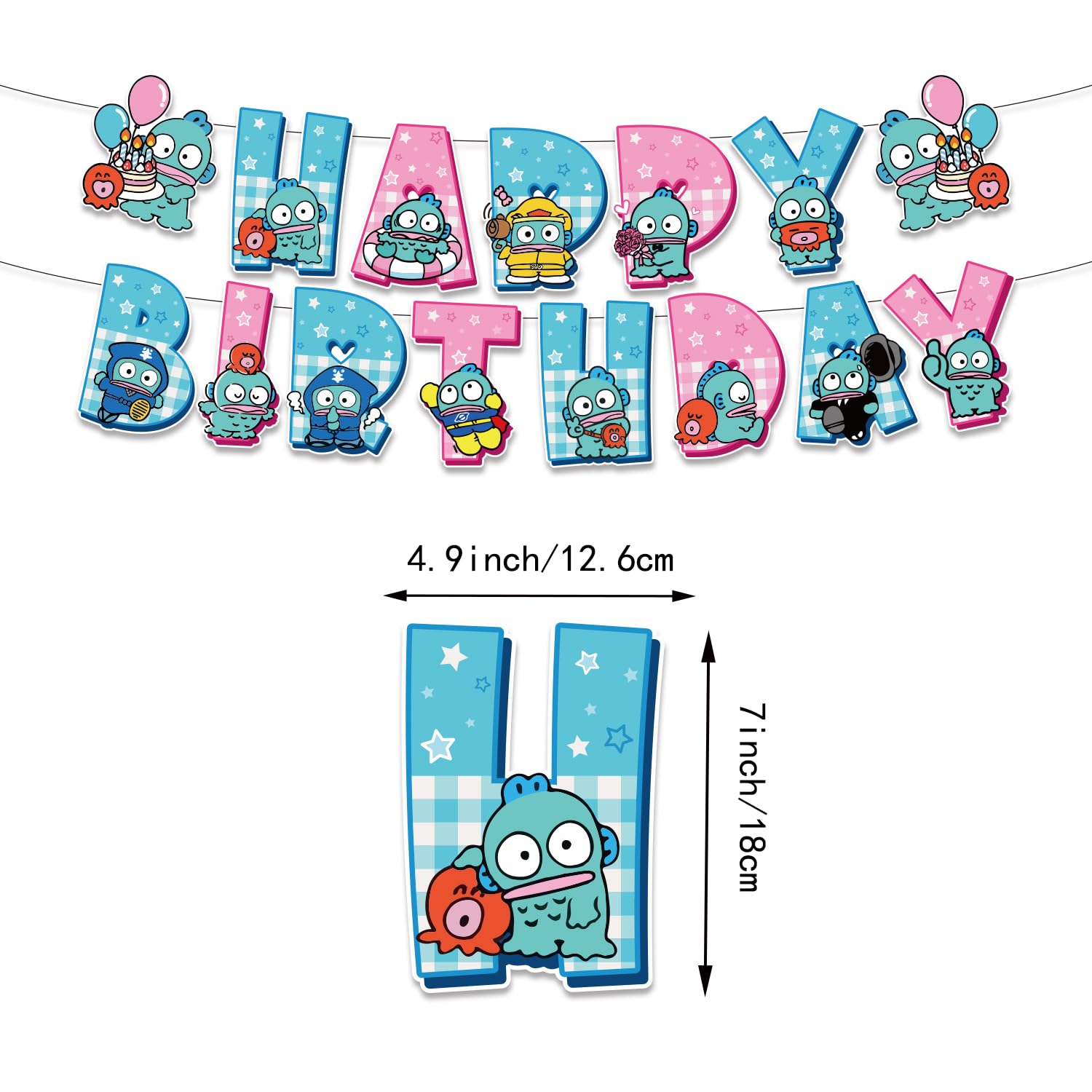 Amazon.co.jp: ハンギョドン 誕生日 飾り付け ガーランド バルーン