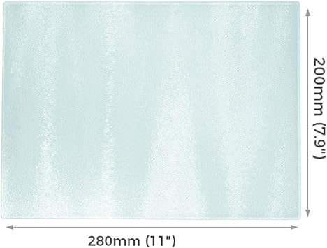 CALCA 12Pcs Sublimation Cutting Board Blanks 8in x 11in Tempered Glass Anti Slip Cutting Boards Heat Resistant Glass Plate Chopping Board with Textured Surface for Kitchen