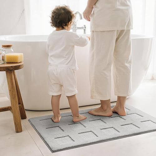 Miniatura 5 de GRANNY SAYS Alfombras de baño antideslizantes, lavables, extra suaves y absorbentes de agua para baño, alfombra de baño peluda de felpa, alfombra de