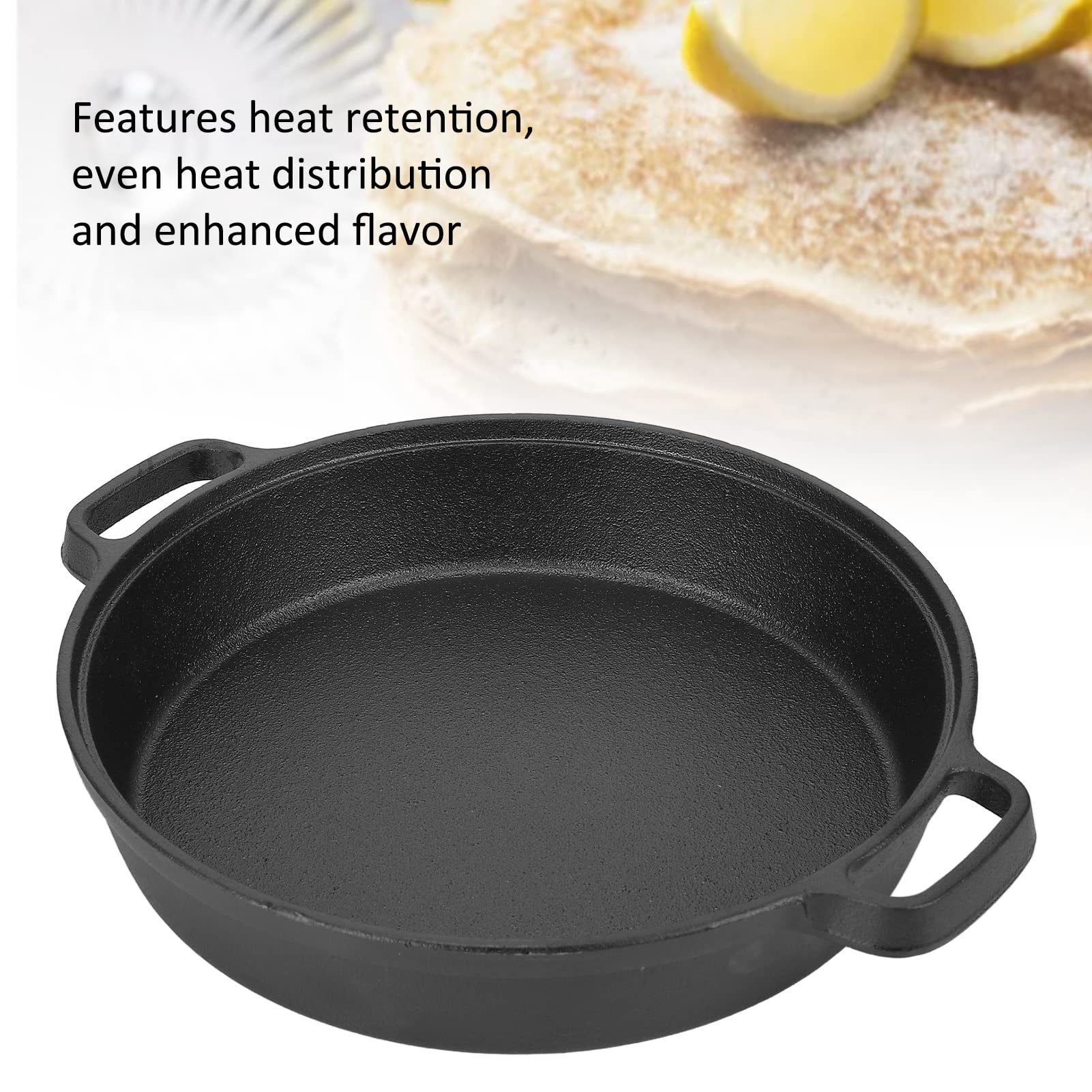 Pancake Pan, Thickened Pancake Pan,12in Environmental Friendly Cast Iron Kitchen Frying Pan,for Kitchens, Household, Restaurants