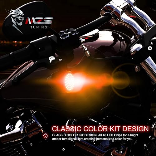 Vista 69 de MZS 1157 - Kit de luces LED para motocicleta, luces LED mejoradas, cuentas LED rojas de 2 pulgadas, estilo bala con doble color delantero o trasero