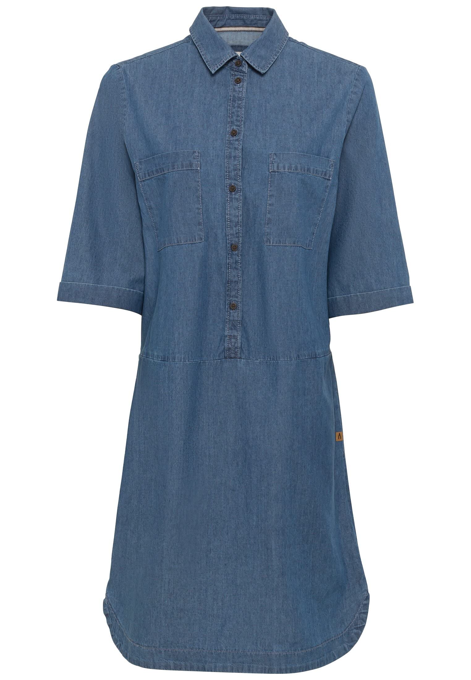 camel active Women's Organic Cotton Denim Dress, Blue, XS