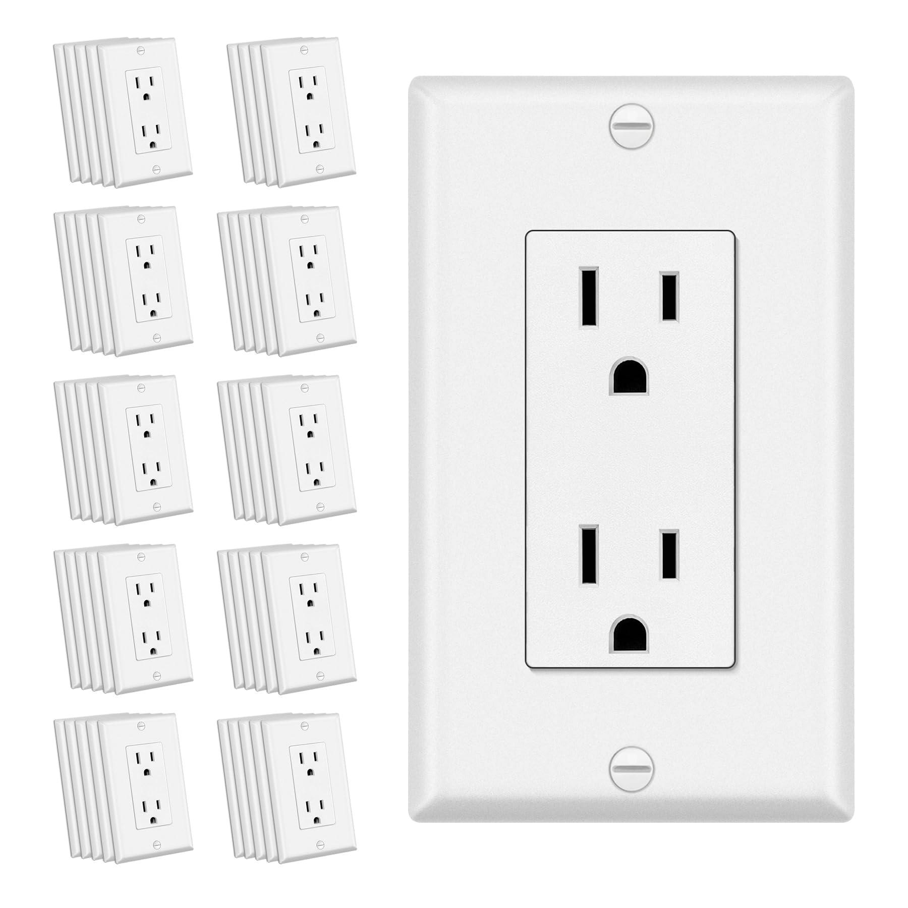 Mua  20 Pack  CML 20 Amp Decorator Receptacle Outlet With Tamper Resistant Tr 20a125v 3 Year Warranty Ul Listed White B087pn5rtr