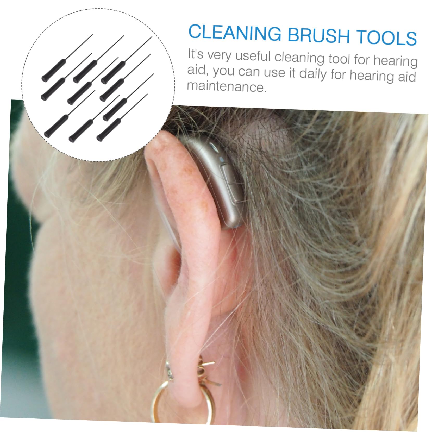 Healeved 40piezas Kit De Limpieza para y Amplificadores Auditivos Herramientas De Limpieza Multiusos Portátiles y Duraderos Material Premium para Mantener Componentes Limpios