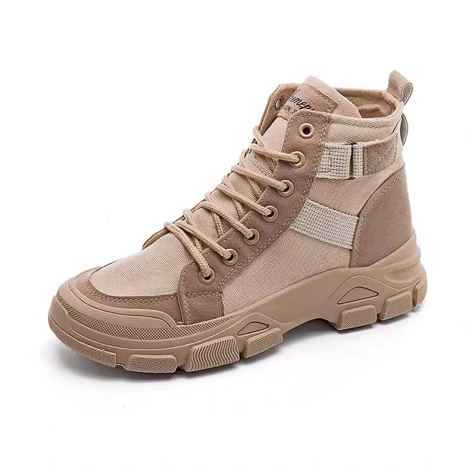 Canvas Boots for Women Mid-top Hiking Shoes for Casual Outdoor Breathable Comfort Upper