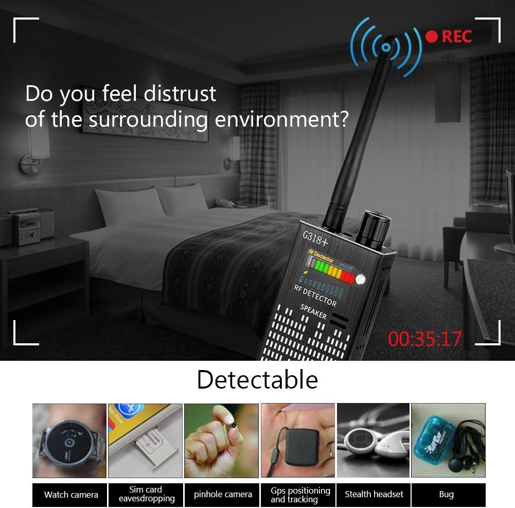 Eilimy AntiSpy Wireless RF Signal Detector [Latest Professional