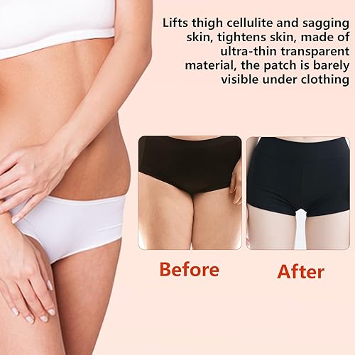 Miniatura 6 de 40 piezas de parches de elevación y resplandor de piernas, cuadrado en forma de V invisible cinta transparente para levantamiento de muslos