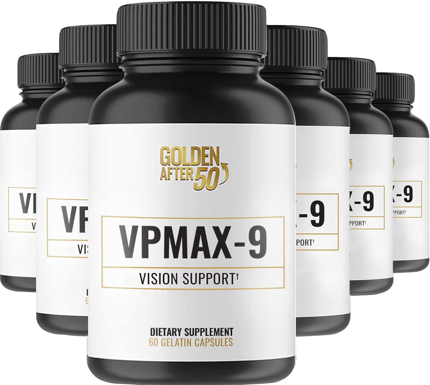 Golden After 50 VpMax-9 - Sight Care and Antioxidant Supplement with Eye Vitamins Lutein Lycopene and Bilberry Extract