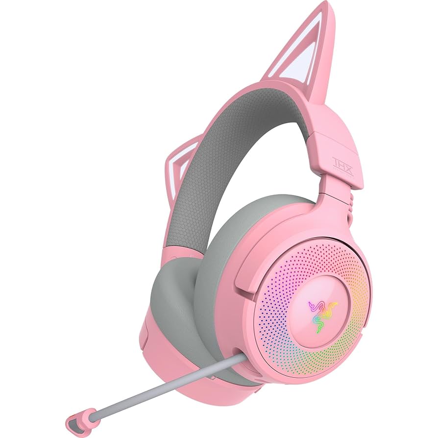 美品】Razer KRAKEN QUARTZ PINK KITTY ハローキティ Razer Kraken Kitty V2 Pro Wired Over the Ear Gaming Headset