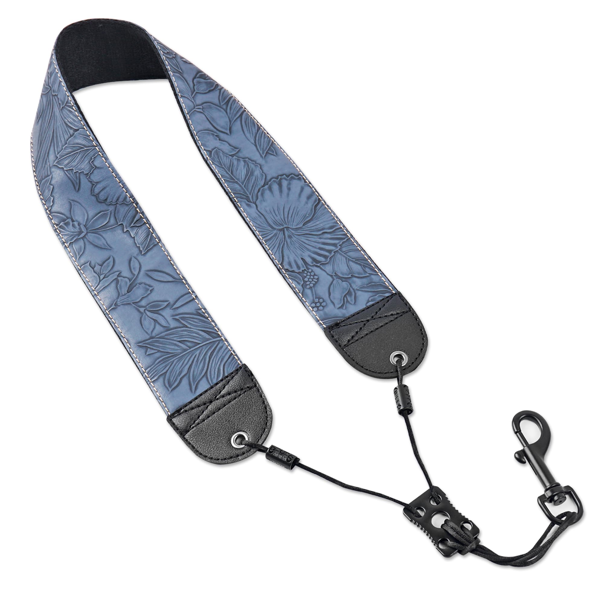 Czzmy Saxophone Neck Strap,Alto Tenor Bari Soprano Sax Neck Harness,Musical Instruments Accessories Parts(1-Carved Blue)