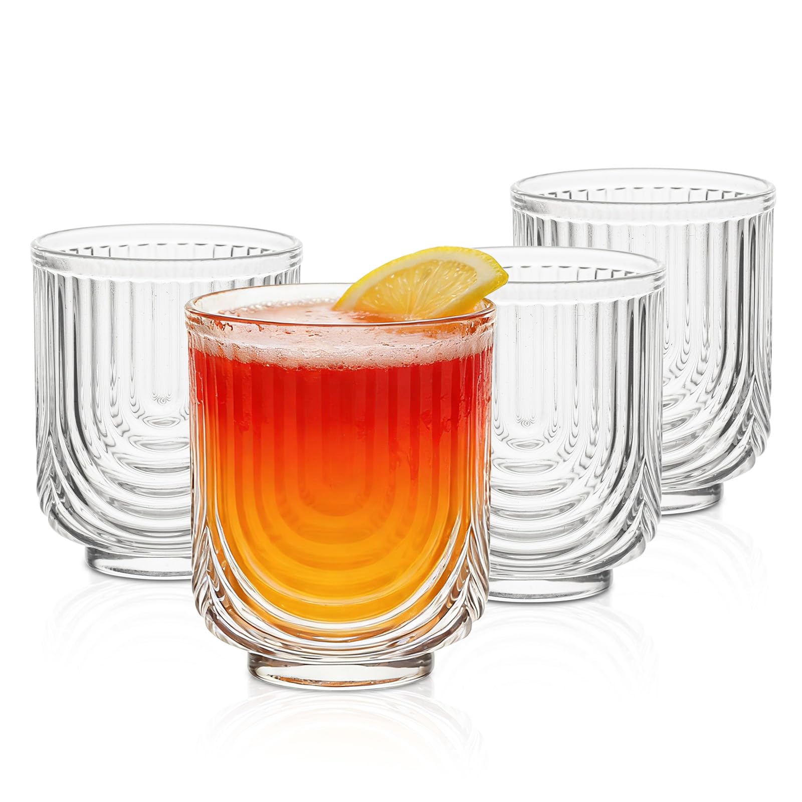 INSETLAN Vasos de cristal con diseño de arco