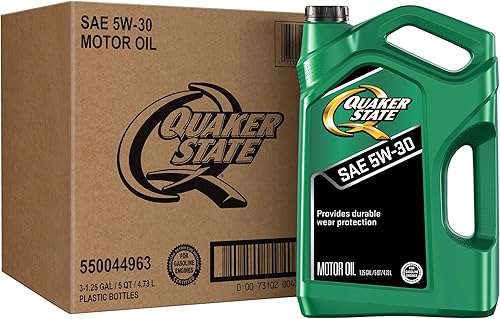 Quaker State Aceite de motor, mezcla sintética 5W-30 (5 cuartos de galón, caja de 3)