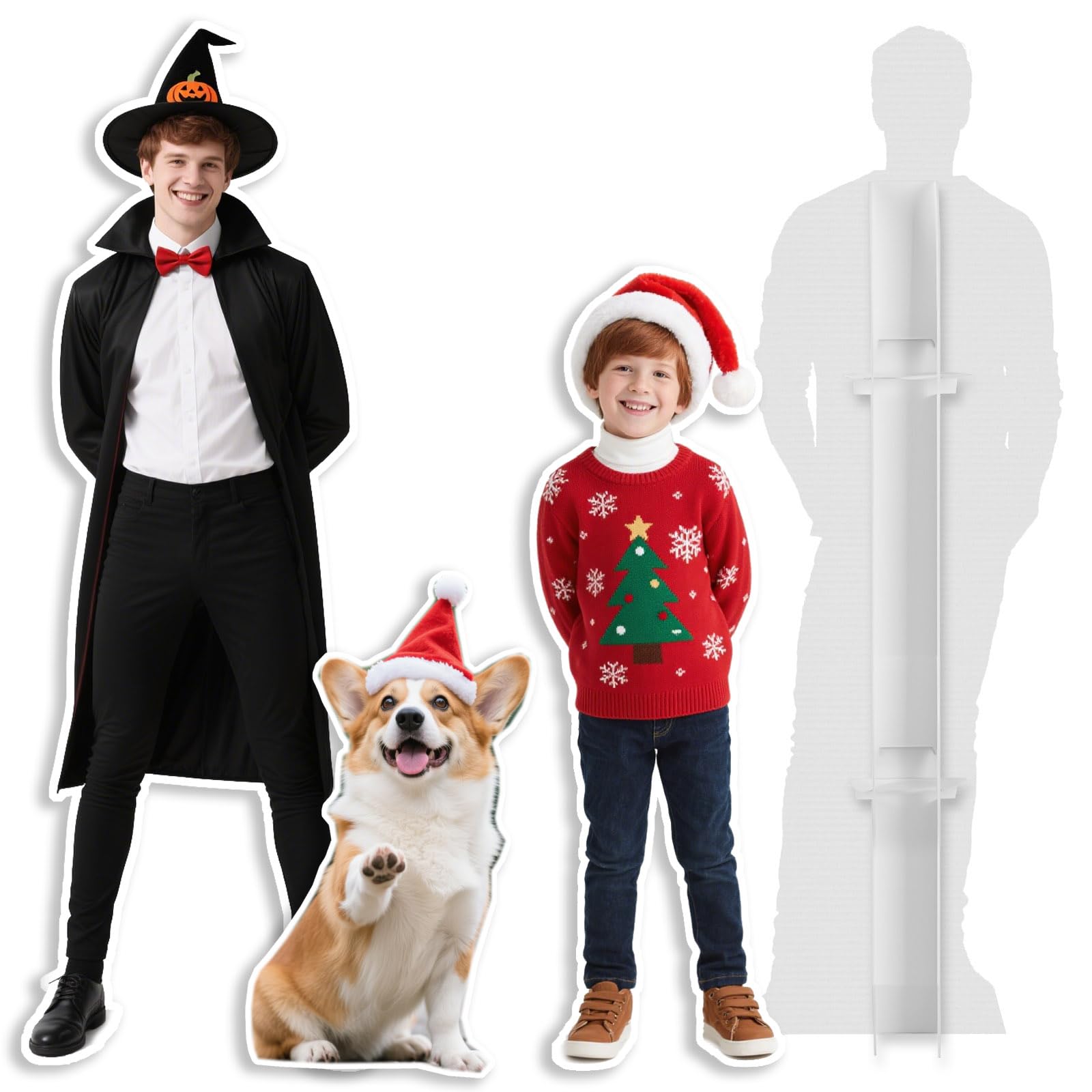Figurine en Carton personnalisée Grandeur Nature - Silhouette personnalisée pour fêtes, décoration d'anniversaire, Accessoire Photo Unique Parfait pour Noël, événements spéciaux et Cadeaux créatifs