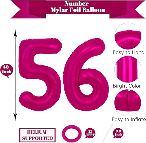 Miniatura 2 de Globo rosa número 56