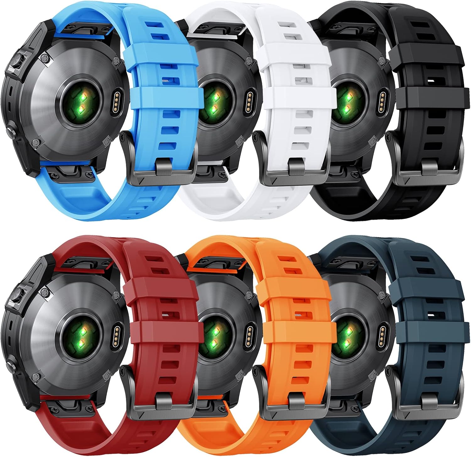 NotoCity Compatible with Fenix 7/Fenix 6/Fenix 5 Band,QuickFit 22mm Silicone Watch Band for Fenix 8 47mm/Fenix 7 Pro/Fenix 6 Pro/Fenix 5 Plus/Approach S70/S62/S60/Epix 2 Pro 47mm