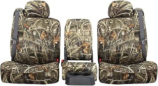 ShearComfort Rear SEAT Custom Realtree Camo Seat Covers Compatible with Nissan Pathfinder (2012-2012) in MAX 4 Waterfowl for 40/20/40 Split Bench w/Pullout Arm and Seatbelt in Backrest and 3 Ad...