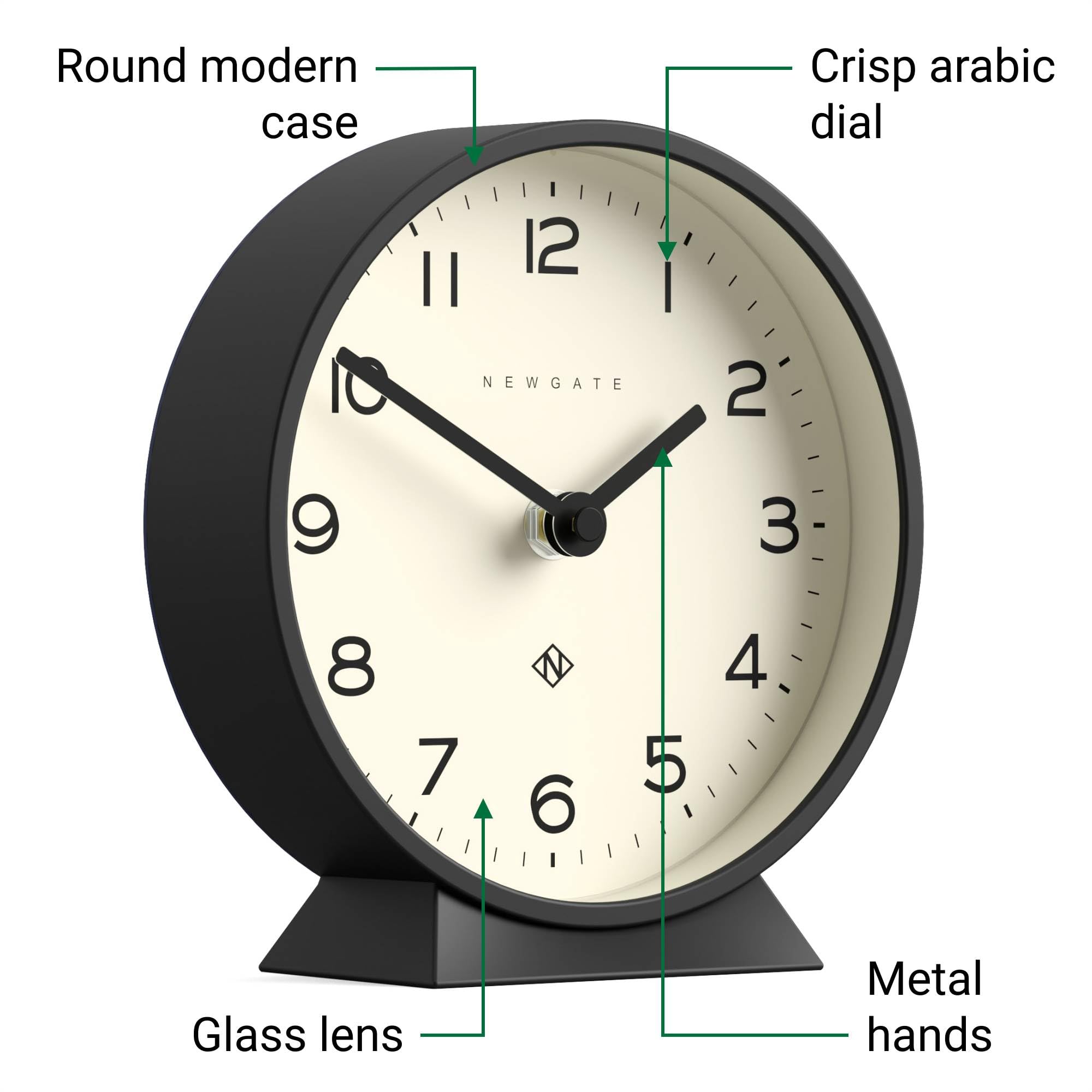 NEWGATE M Mantel 置時計 ホワイト/ブラック NEWGATE M Mantel Echo｜ARTWORKSTUDIO公式
