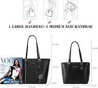 Vista 4 de Women Handbags Set Tote Bag for Women Large and Medium Shoulder Bag Satchel Hobo 2pcs Purse Set