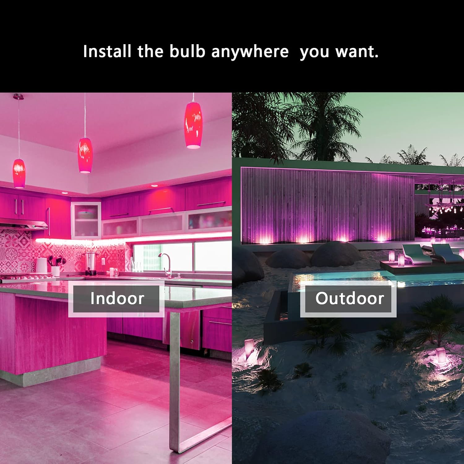 PAR38 Flood Pink Light Bulbs,4 Pack Dimmable,E26 Base Pink Flood Light Outoor(20W Replace to 200W),Halloween Light Bulb for Outside,Christmas,Holiday Lighting