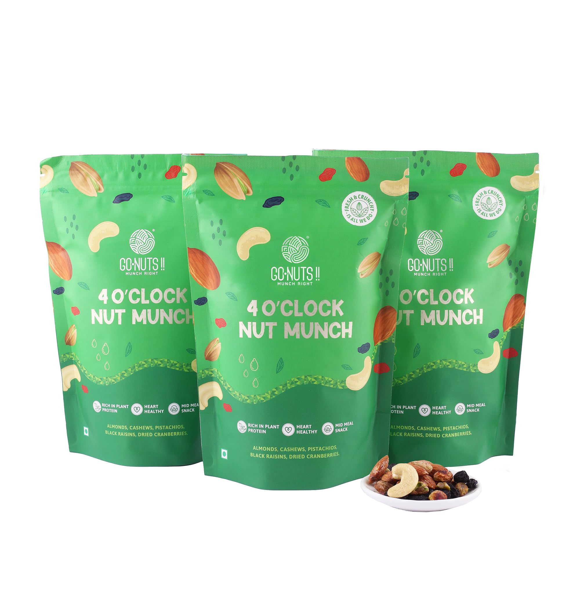 Go Nuts 4 O' Clock Nut Munch Combo Pack 750g