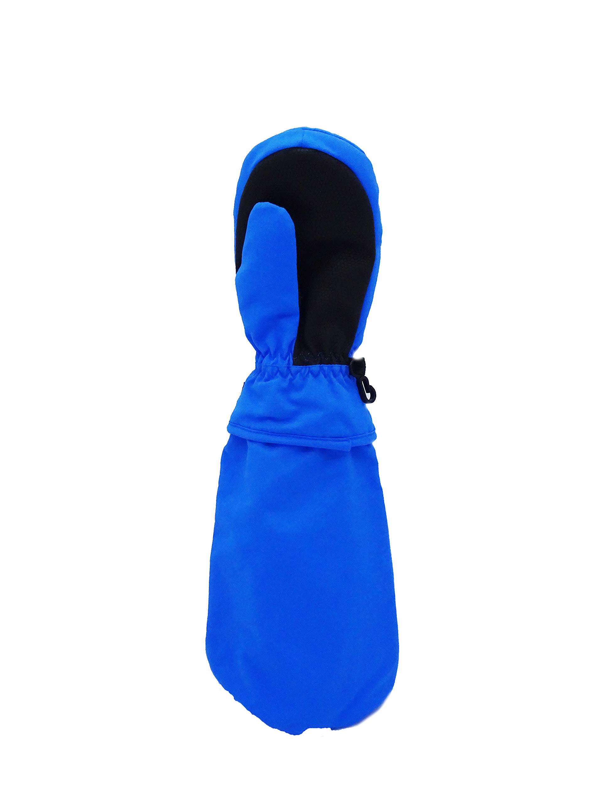 L-Bow Long Gauntlet Boys Waterproof Storm Mitten (Blue, Medium)