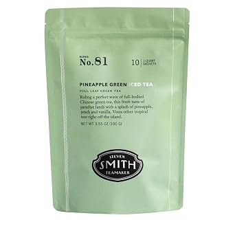 Steven Smith Teamaker, Pineapple Green Iced Tea,10 One Quart Sachets