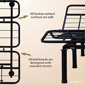 Adjustable Bed Frame, Black