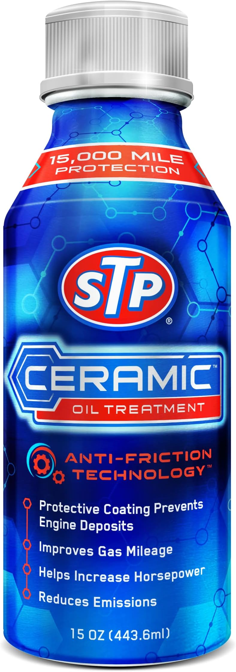 STP Ceramic Oil Treatment, Protective Coating and Anti-Friction Technology, 15 Oz (19387)
