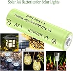 12 Packs 1.2V AA 300mAh Ni-MH Rechargeable Batteries for Solar Lights (AA Size)