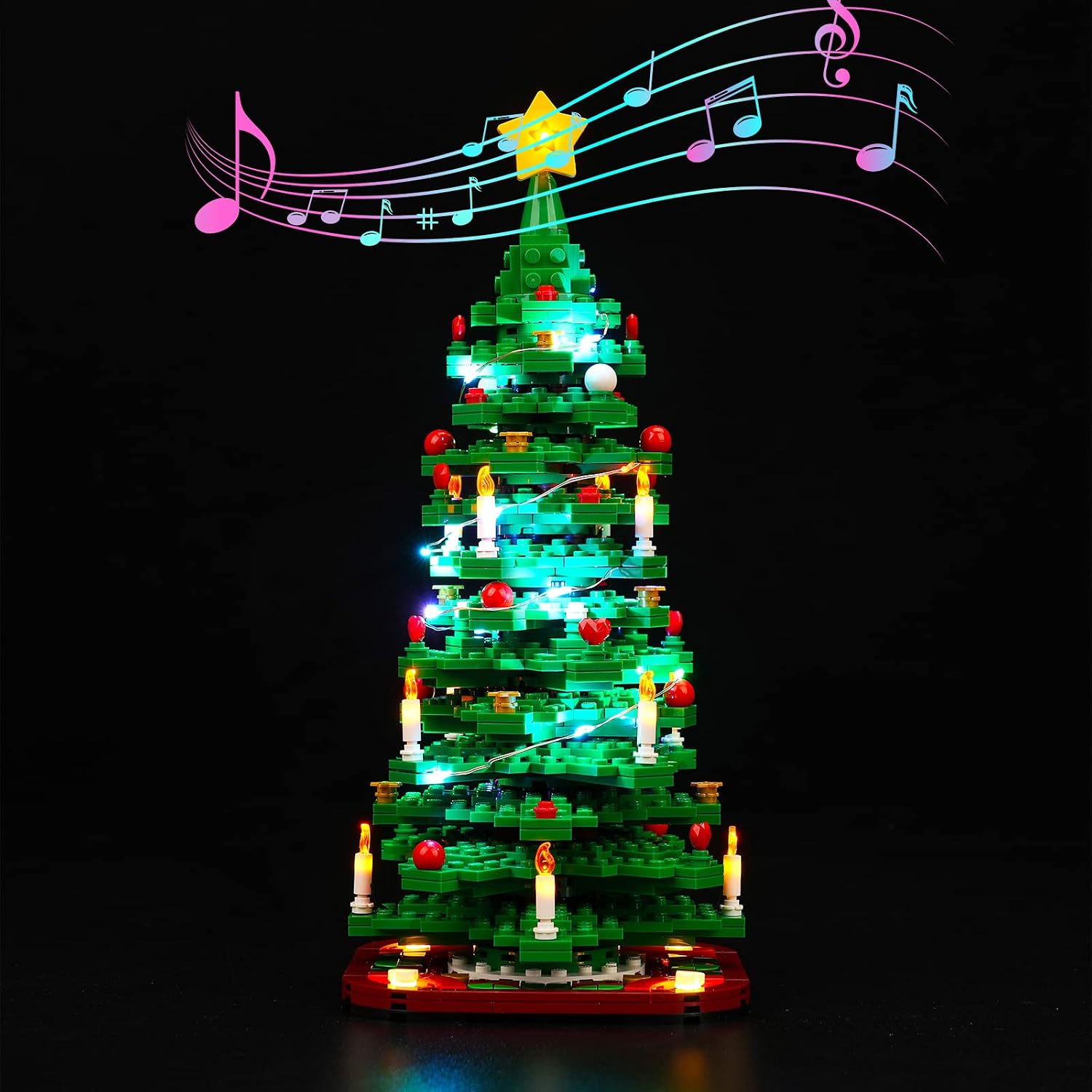 BrickBling LED Light Compatible with Lego 40573 Christmas Tree Building Kit,Christmas Décor Lights, Music Version Lighting Kit-Not Included The Model