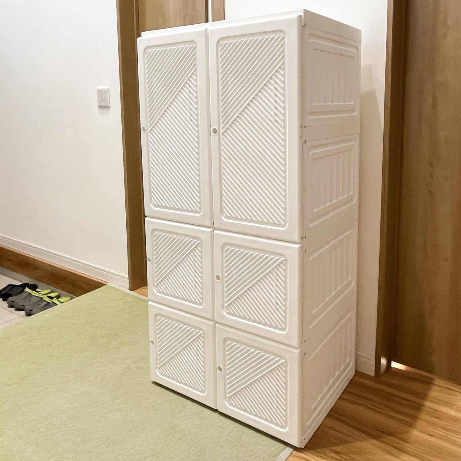 ＜２列＞モリリンインテリア 工具不要！ 折りたたみ式 マイワードローブ 2列＞モリリンインテリア 工具不要！ 折りたたみ式 マイワードローブ