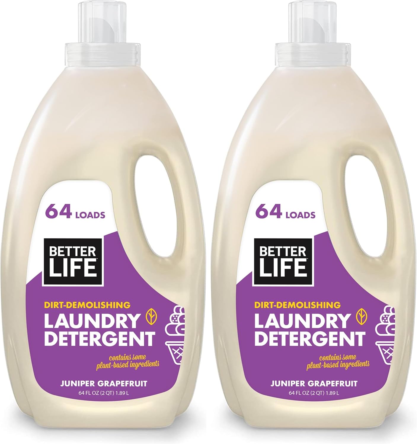 Better Life Natural Concentrated Laundry DetergeJuniper Grapefruit, 64 loads (Pack of 2)