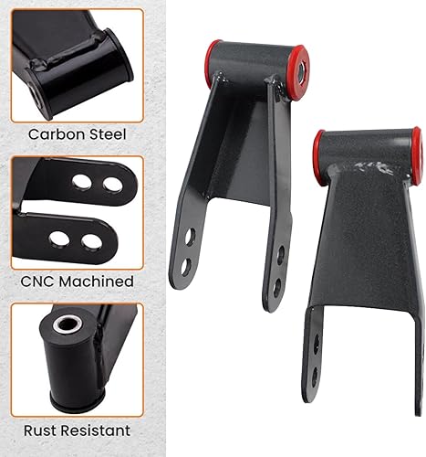 Miniatura 4 de Kit de Grillete de Resorte y Colgador de Descenso de 4" para Suspensión Trasera Compatible con Pickup Chevy GMC C10 2WD 1973-1987 Kit de Caída