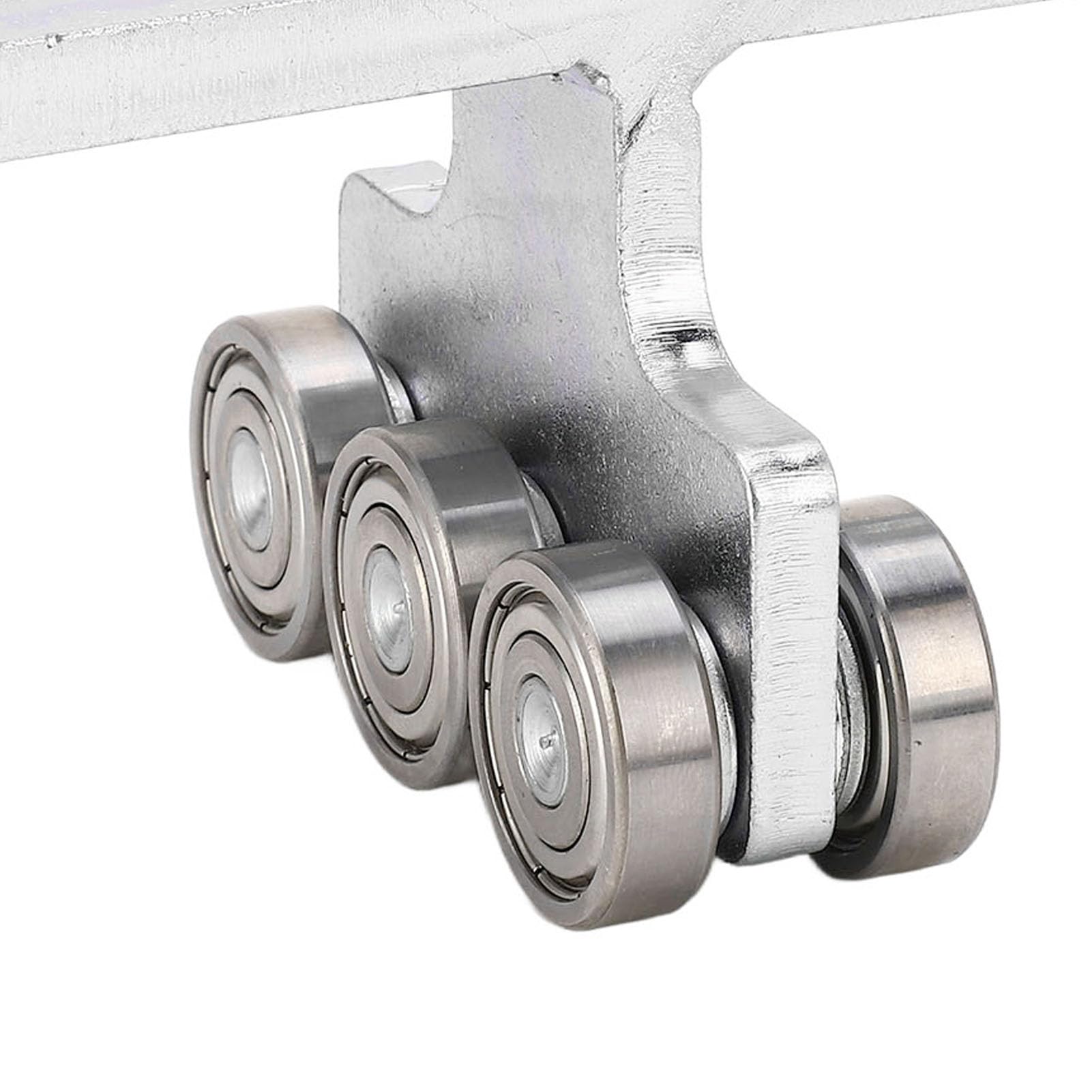 Carrello per paranco a 6 ruote da 2 pezzi, gruppo carrello con cuscinetti a basso rumore per PA200‑PA1000, rullo per carrello per paranco elettrico per canale da 1‑5/8