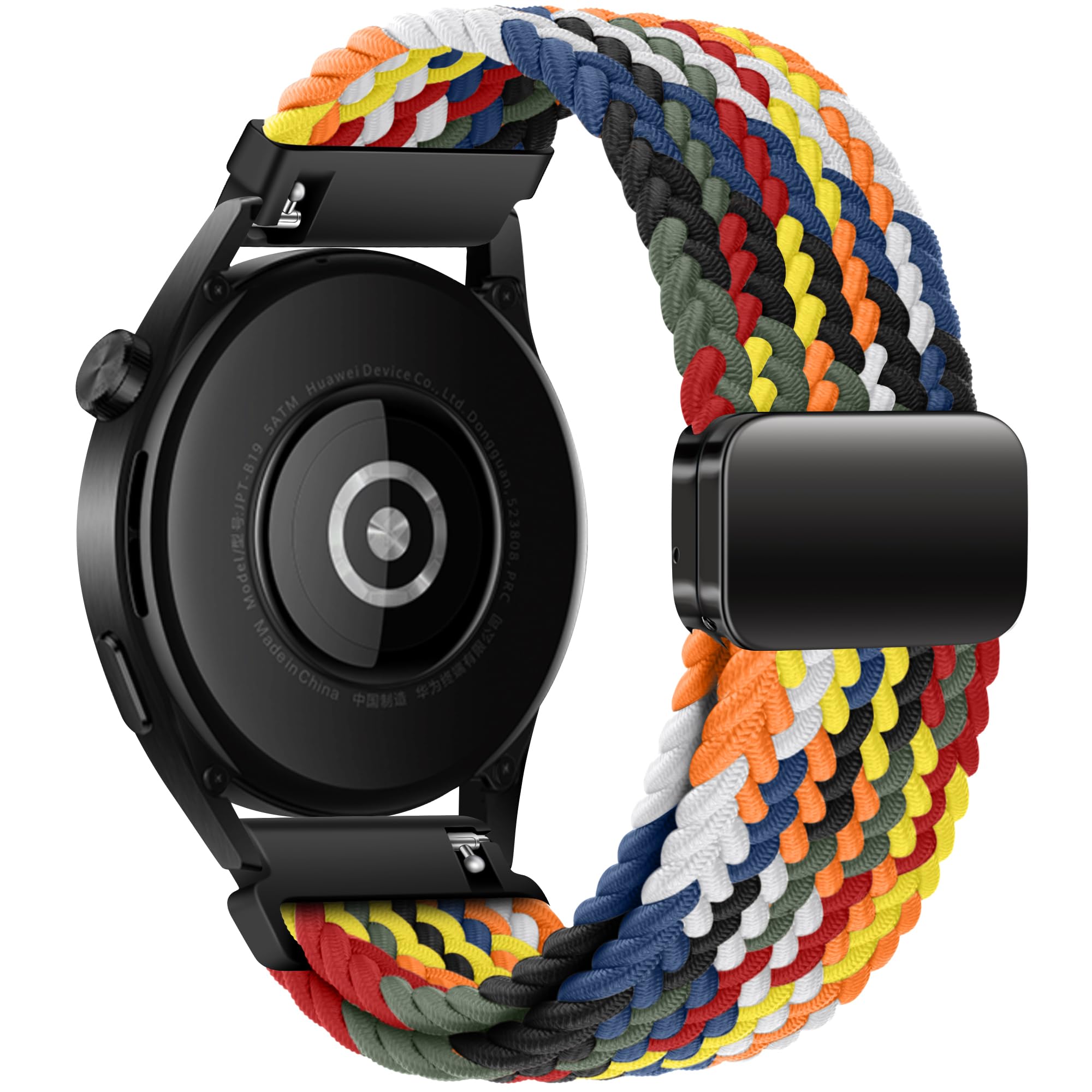 Mazoft Braided Sport Band Compatible with Samsung Galaxy Watch Band 7/FE/6/5/4/3 & Watch 5 Pro & 6/4 Classic &Gear S3/S2, 20mm & 22mm watch band for