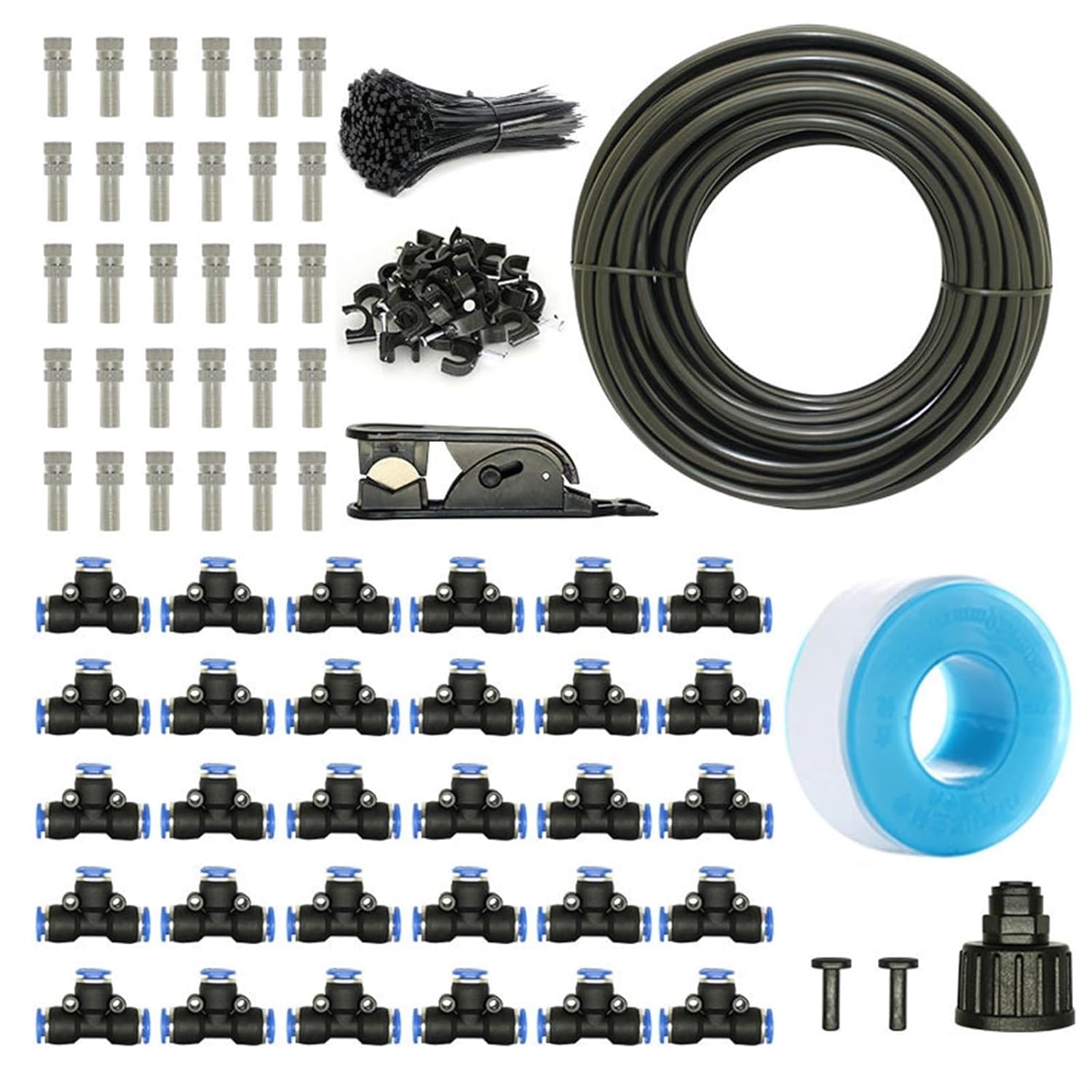 Misting Cooling System, Outside Water Misters for Outdoor Patio, Backyard Mist Hose Kits-Garden, Greenhouse, Fan, Deck, Umbrella, Canopy, Pool, Porch(25m/82ft)
